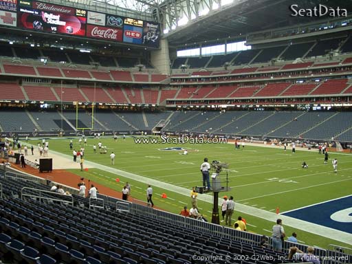 Seat view from section 101 at NRG Stadium, home of the Houston Texans